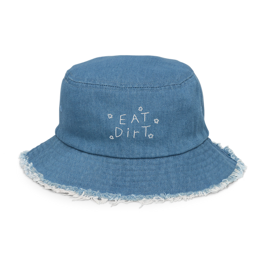 Limited Edition Light Blue Denim Eat Dirt Bucket Hat